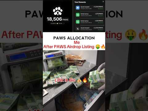 Today New Airdrop Launch PAWS / PAws Airdrop Back Up By NoT Coin ANd Dogs Airdrop 💰💸