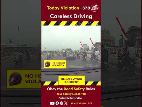 Today Violation 378 - Careless Driving #otr #chennaitrafficpolice #obeytherules