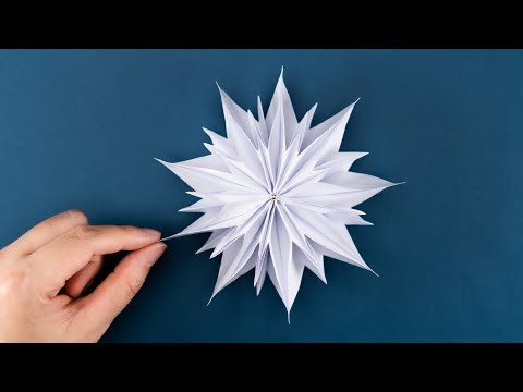 How to make 3D Snowflakes out of paper - Christmas Ornaments