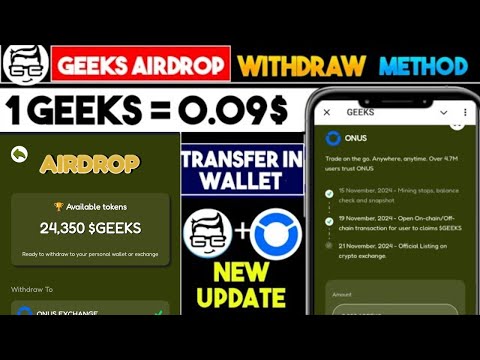 Geeks Airdrop Tokens Withdrawal Start! | How to Withdraw Geeks Tokens | Geeks Airdrop price 1$ ||