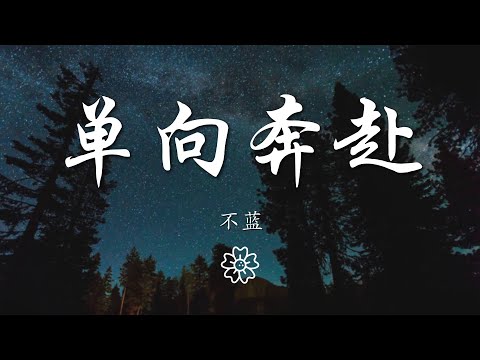 不藍 - 單向奔赴『到最後潦草落幕 我多麼嚮往 不顧一切 向你奔赴』【動態歌詞Lyrics】