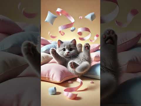 Kitten's Story Melody: The Ribbon Dance #cute #music #3d #cat #kitten