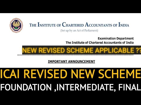 New Revised Scheme | Applicable ?? | Foundation | Intermediate | Final |