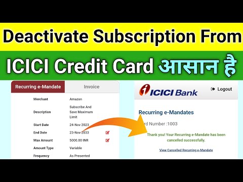 Cancel Subscription From ICICI Credit Card | How to Cancel e-mandate in ICICI Bank Credit Card