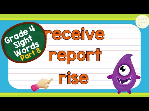 Sight Words - Grade 4 Level 8 | Practice Reading | Basic English Words | Learn How to Read |Reading