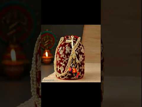 Bridal potli bag design | Beautiful potli purse #fashion #clutch  #beautiful #bridal #stylish #yt