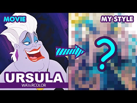 Drawing Ursula from The little mermaid | Semi realistic Style