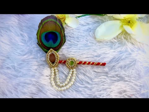 Create your own Laddu Gopal Bansuri at home using simple materials🪈 #radhakrishna #laddugopal #flute