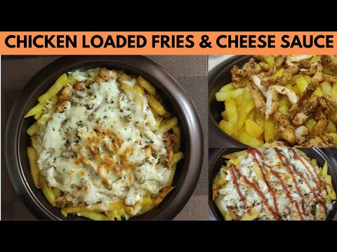 chicken loaded fries with cheese sauce recipe | dynamite fries by tasty food #viral #ytviral