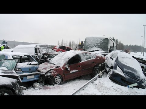 Chaos in Nebraska Today! Major Ice Storm Causing Many Road Accident in Omaha