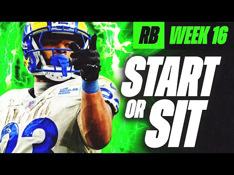 🔥 WEEK 16 RB MUST Start/Sit Analysis! 🚀 | 2024 Fantasy Football Advice