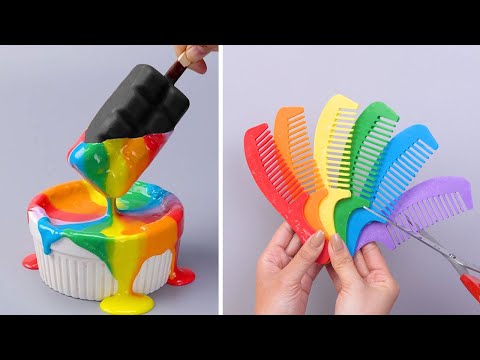 The Best Satisfying Rainbow Cake Decorating Compilation | So Yummy Colorful Cake Tutorials