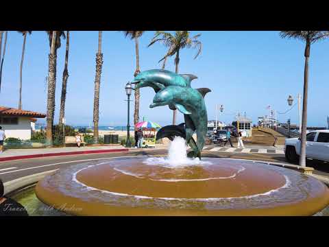 [4K] Walking from Santa Barbara Harbor to Stearns Wharf - California