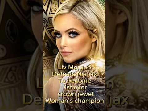 Liv Morgan crown Jewel woman’s champion after defeating Nia Jax #livmorgan #niajax #wwecrownjewel