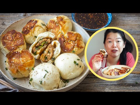 Delicious and Juicy vegan 'Pork' Jian Bao