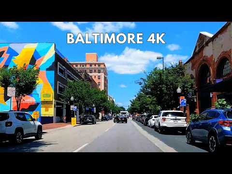 Baltimore 4K Driving Tour | Charles Street Downtown Baltimore