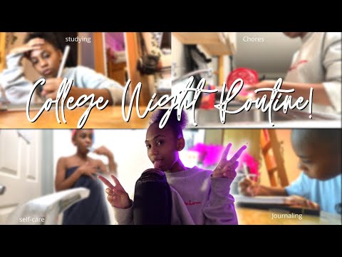 College after school routine! College night routine!  #college #vlog #dayinmylife #nightroutine