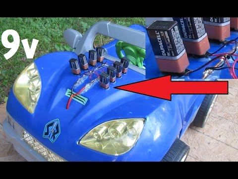 Power Wheels Mod (9 volt batteries? how many?)