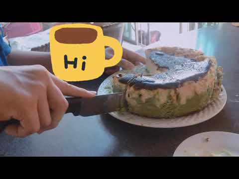 Two Layer Matcha Basque Burnt Cheesecake双层抹茶巴斯克焦香乳酪蛋糕  #吃能量