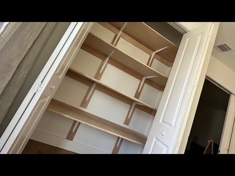 Simple Strong Closet Shelves Made From Plywood