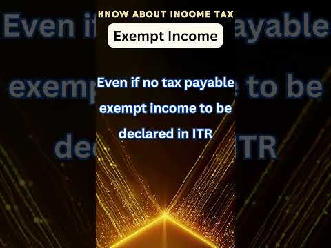 Exempt Income in ITR | #taxfiling #charterdaccountant #incometax #itr #exemptincome #exempt