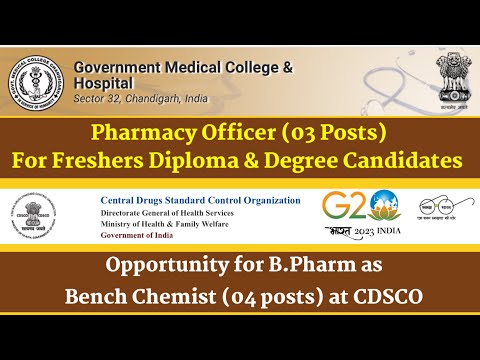 Pharmacist Vacancy 2023 || Chemist Vacancy at CDSCO || Govt Hospital Pharmacist @PKPharmaClasses