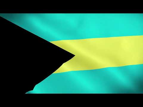 [10 Hours] Bahamas Flag Waving - Video & Audio - Waving Flags