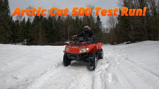 2015 Arctic cat 500 EFI 4X4 TEST DRIVE!