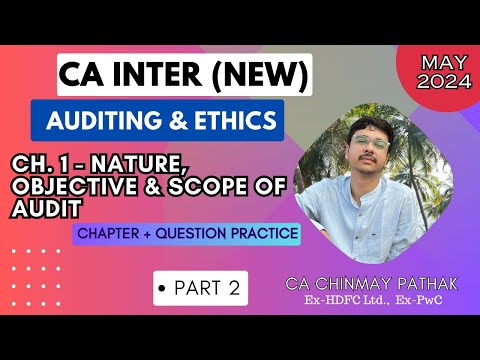 Ch.1: Nature, Objective & Scope of Audit CA Inter(New) Part 2 - May 2024