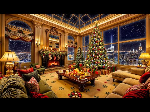 Christmas Songs 2025 🎄 Luxury NYC Apartment Ambience 🎷 Tender Jazz Saxophone Music for Relax, Sleep