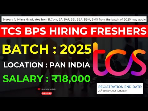 TCS BPS Hiring for 2025 Batch | Arts & Commerce Graduates Jobs | How to Apply Step-by-Step