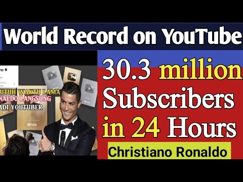 Cristiano ronaldo world record youtube💯 || christiano Ronaldo sub count