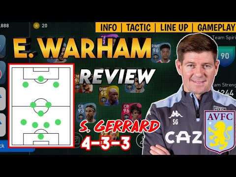 E. WARHAM 433 MANAGER REVIEW | NEW ASTON VILLA MANAGER | PES 2021 MOBILE