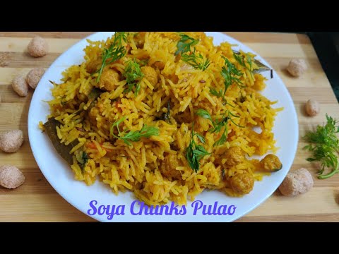 Pulao with Soya Chunks || Soya Chunks Pulao || Meal Maker Rice || Telangana Ruchulu