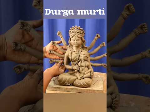 Durga mata murti making with bal gnesha