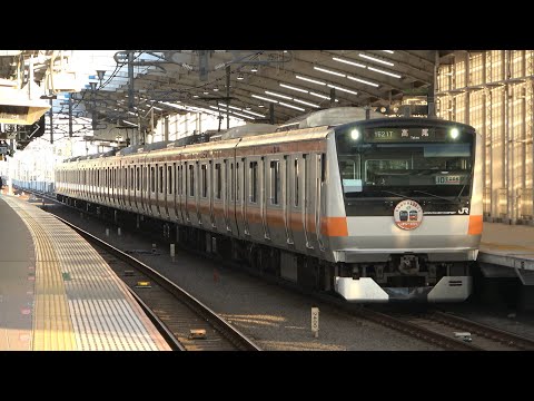 11/08/2024 Japan Railways Chuo Line: E233 Series T40 Set at Higashi-Koganei