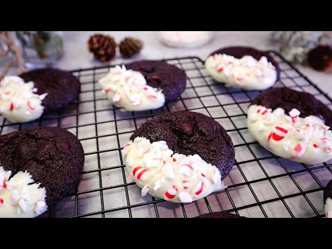 Peppermint Double Chocolate Cookies Recipe🎄