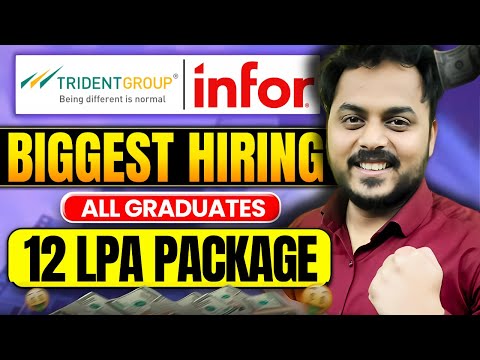 Finally, Trident, Infor & TCS Biggest Hiring | 12LPA 🤑 | Any graduate | 2025 2024 2023 2022 2021🔥