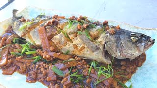 Cantonese Fried Whole Branzino | Crispy Fish With Pork Ragu |