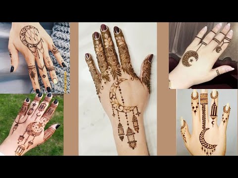 Eid special chand mehndi design | Simple chand mehndi design 2023