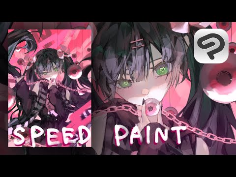 【Speed Paint】ピンクが好きな女の子/創作【イラストメイキング】