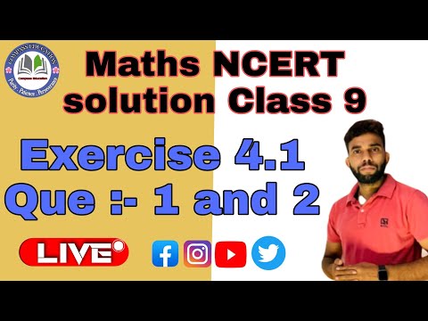 Class 9 Linear Equation Ex 4.1 question no 1and 2 complete solution maths ncert