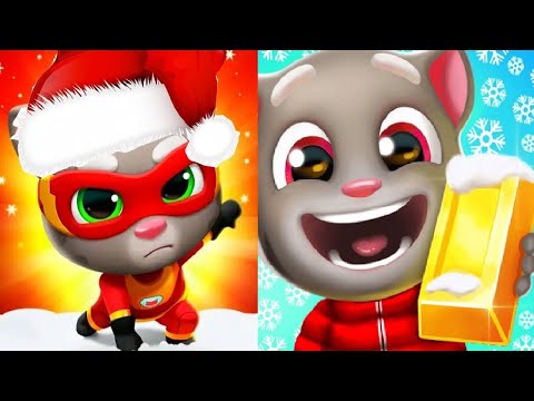 Talking Tom Gold Run VS Talking Tom Hero Dash New Update Christmas 2024 Santa Tom VS Birthday Tom