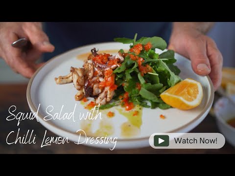 Squid Salad with Chilli Lemon Dressing Recipe | Fast and Easy | The Best Way To Eat Squid