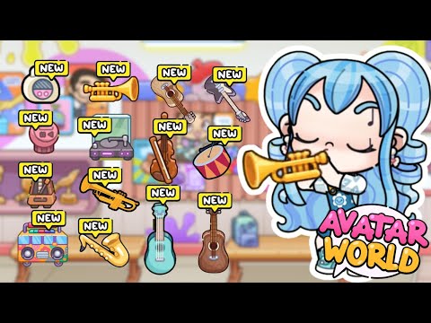 ALL MUSICAL INSTRUMENT IN AVATAR WORLD 😍 LET'S PLAY MUSIC! ❤️