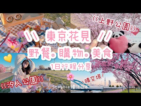 東京櫻花🌸「上野公園」附近人超少的「汐入公園」晴空塔。野餐。購物。美食🍩 花見🌸逛3COINS、mister donut、平價衣品店しまむら思夢樂 ｜東京旅行・日本旅遊・Stebbie慢活日本