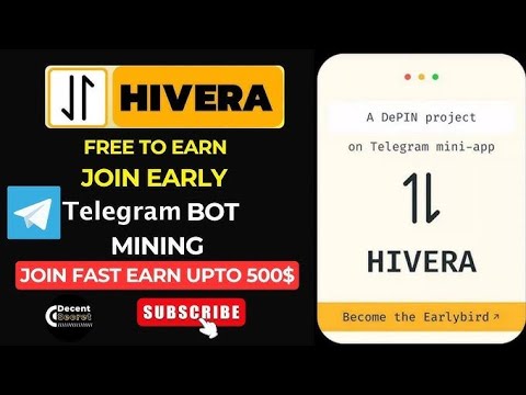 Hivera Telegram Mining Airdrop Full Guide || Hievra Airdrop Real Or Fakke ?