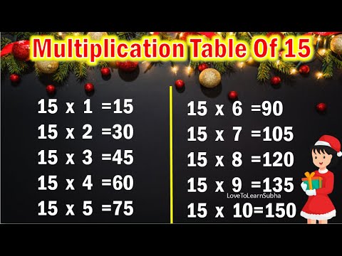 Table of 15|Learn Multiplication Table of 15|15 Table/Maths Tables/Multiplication Tables/Maths Table