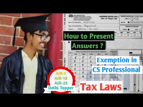 CS Professional Advance Tax Laws Certified Copy | How to Present Answers | Learn with Aman #icsi