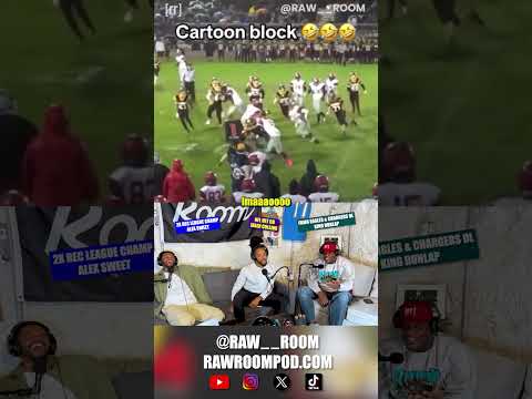 LOL NFL Vets CRACKING UP AT CRAZY BLOCK On Highlight Tape #nfl #shorts #funny #podcast #football